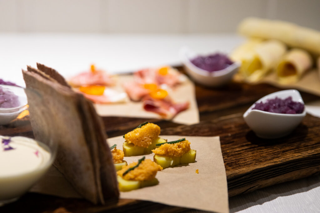Tapasbord til arrangement på søberg gård