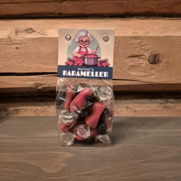 Mormor's Karameller med bringebær/saltlakris