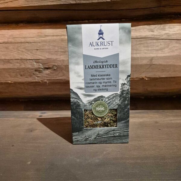 Økologisk lammekrydder fra Aukrust Gard og Urteri