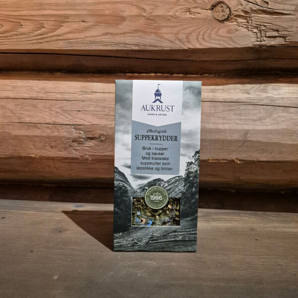 Økologisk suppekrydder fra Aukrust Gard og Urteri
