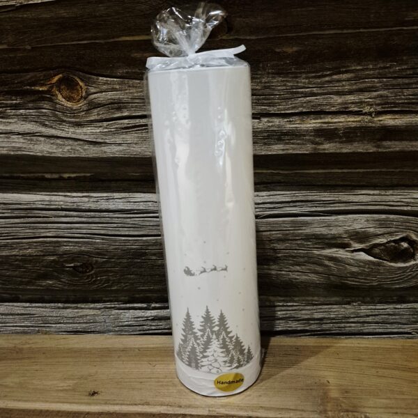 Kubbelys hvit tre 7x25cm