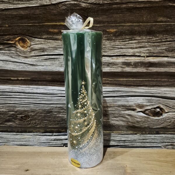 Kubbelys grønn juletre 7x25cm