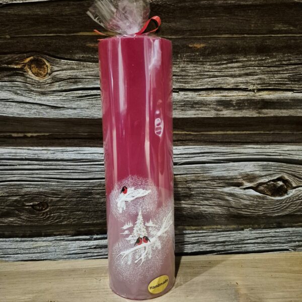 Kubbelys julerødt dompapp 7x25cm