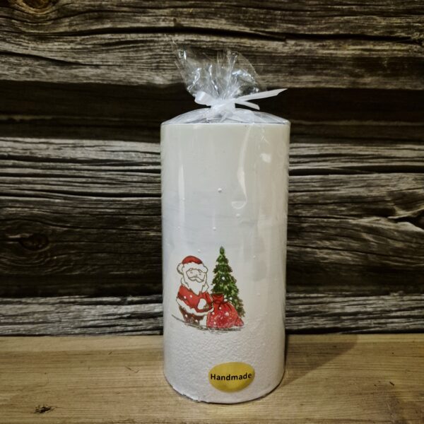 Kubbelys hvit julenisse 7x15cm