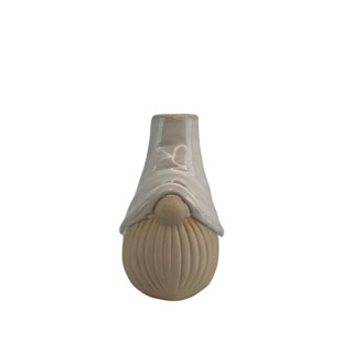 Julenisse hvit lysestake 12cm