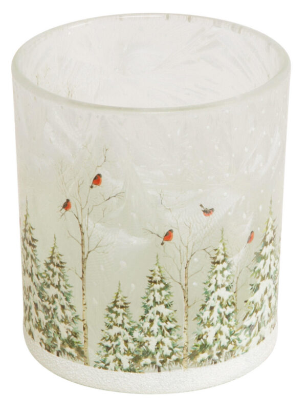 Lysglass frostet skog 7x8cm