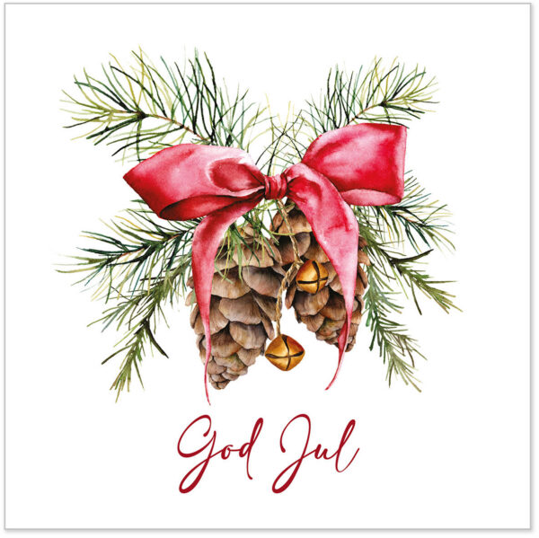 Serviett God Jul kongler