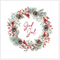 Serviett God Jul krans