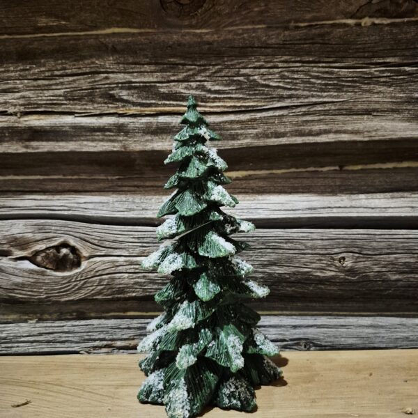 Juletre grønn snøglitter 20cm