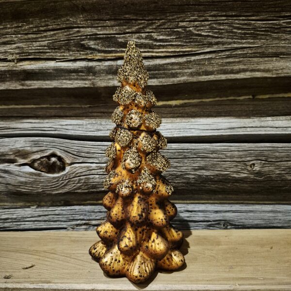 Juletre kobber glitter 22cm