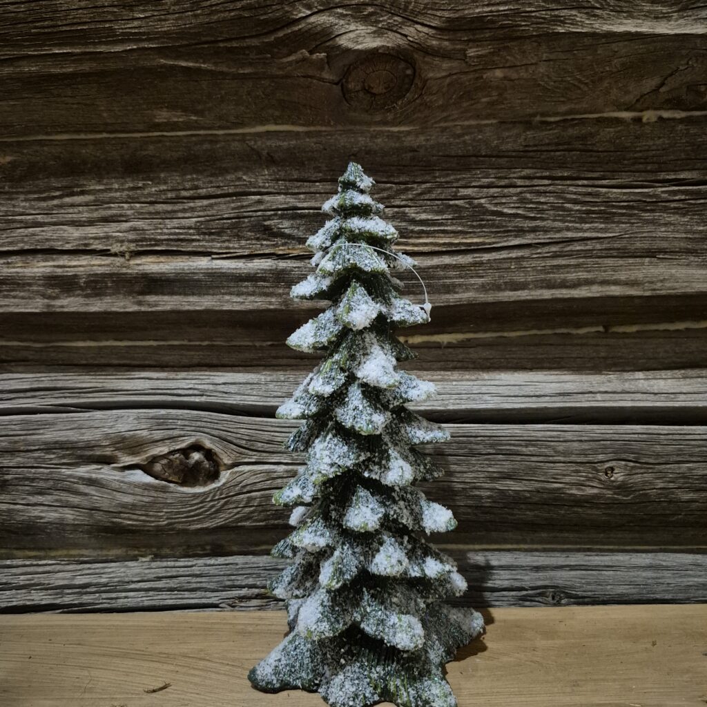 Juletre grønn snøglitter 25cm