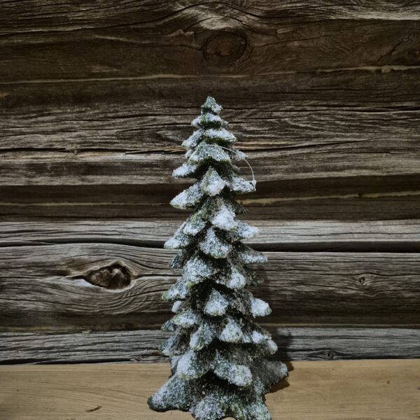 Juletre grønn snøglitter 25cm