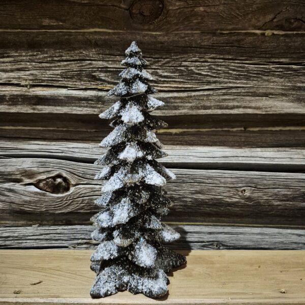 Juletre svart snøglitter 25cm