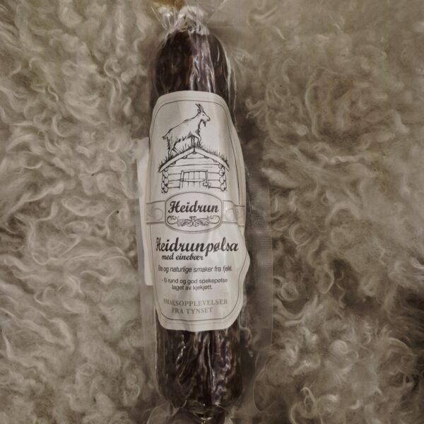 Heidrunpølsa med einebær 200g