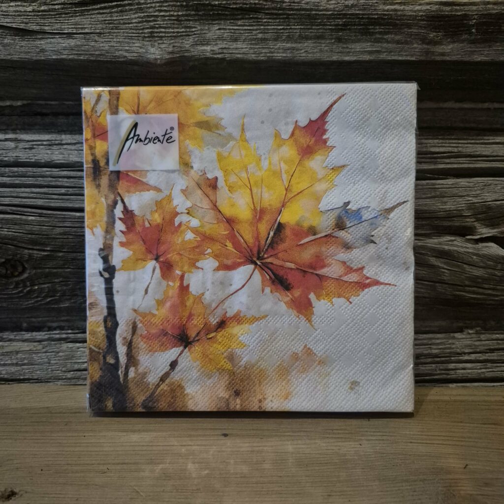 Høst blad serviett 33x33cm